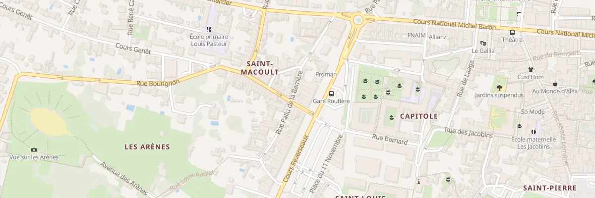 Plan du 34 Rue Pallu de la Barrière à Saintes