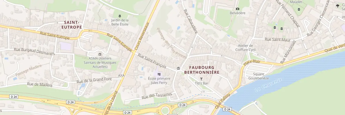 Plan du 62 Rue Berthonniere à Saintes