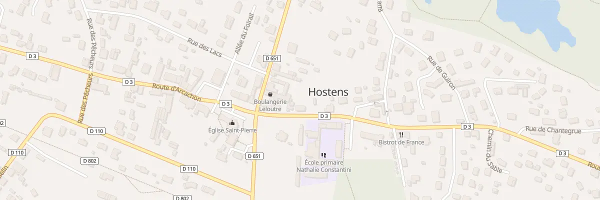 Plan du 6 Rte de Bazas à Hostens