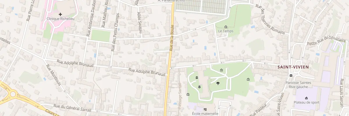 Plan du 88 Rue de la Boule à Saintes
