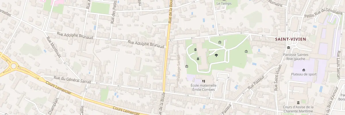 Plan du 70 Rue de la Boule à Saintes