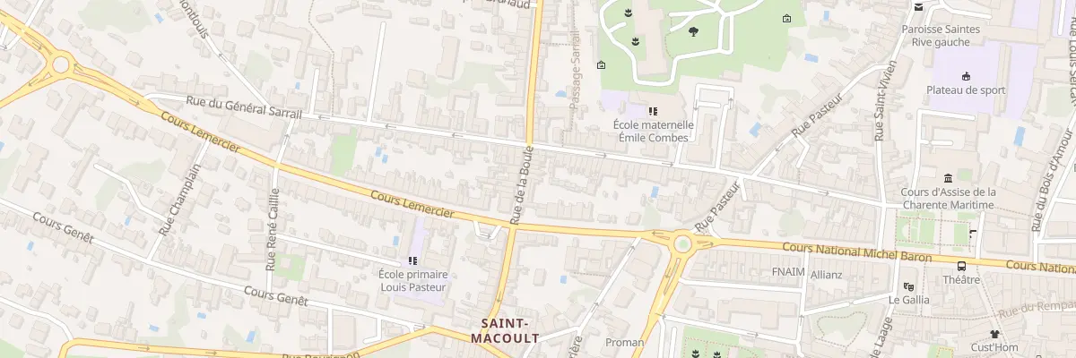 Plan du 34 Rue de la Boule à Saintes