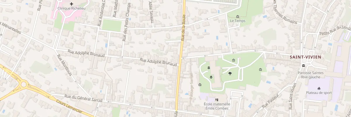 Plan du 73 Rue de la Boule à Saintes