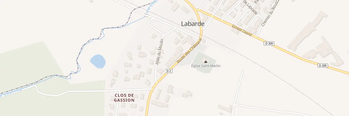 Plan du 16 Rte des Châteaux à Labarde