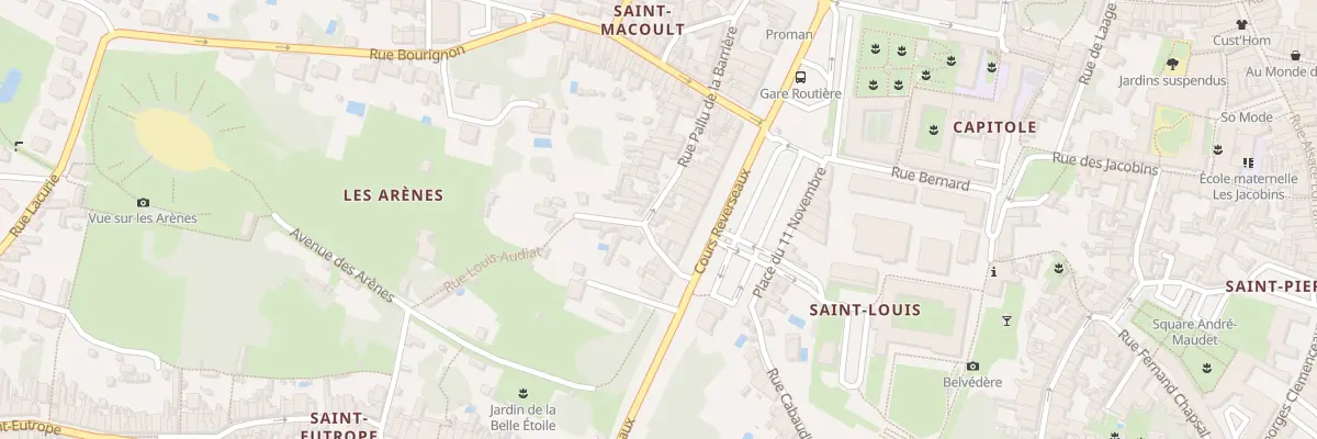 Plan du 10 Rue Pallu de la Barrière à Saintes