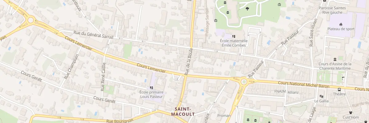 Plan du 33 Rue de la Boule à Saintes