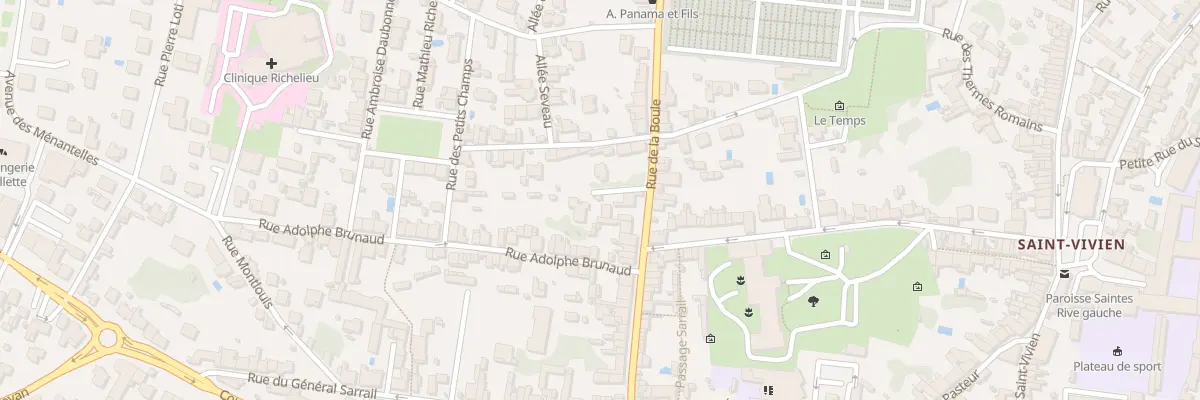 Plan du 83T Rue de la Boule à Saintes