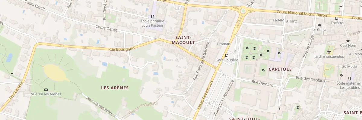 Plan du 13 Rue Saint Macoult à Saintes