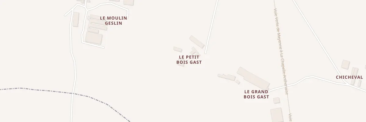 Plan du 1 Le Petit Bois Gast à Martigné-sur-Mayenne