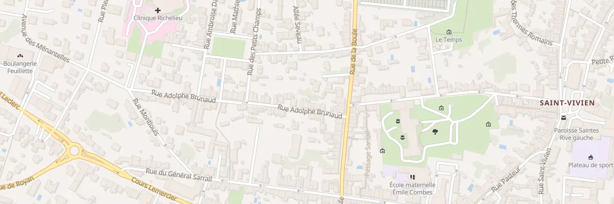 Plan du 18 Rue Adolphe Brunaud à Saintes
