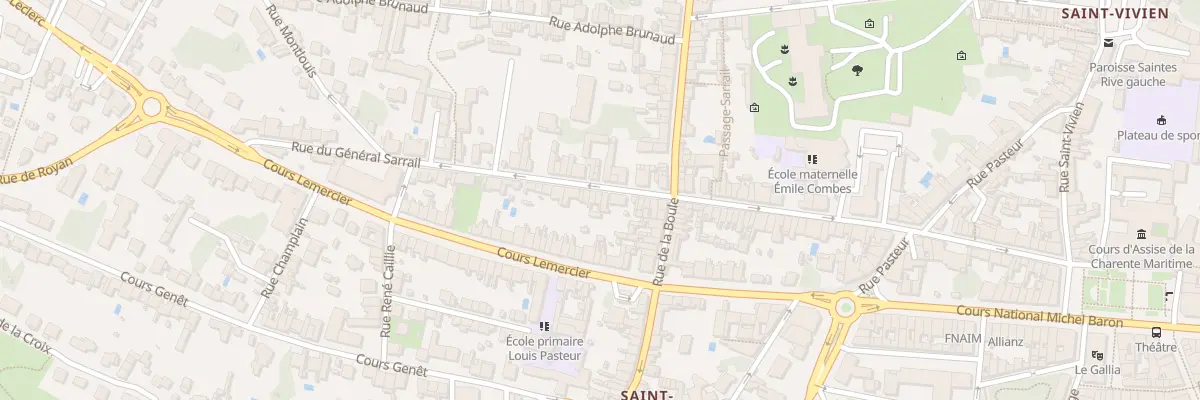 Plan du 93 Rue du Général Sarrail à Saintes
