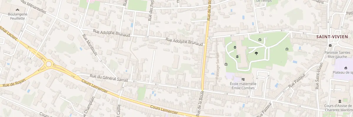 Plan du 13 Rue Adolphe Brunaud à Saintes