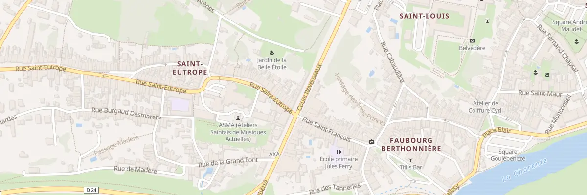 Plan du 4 Rue Saint Eutrope à Saintes