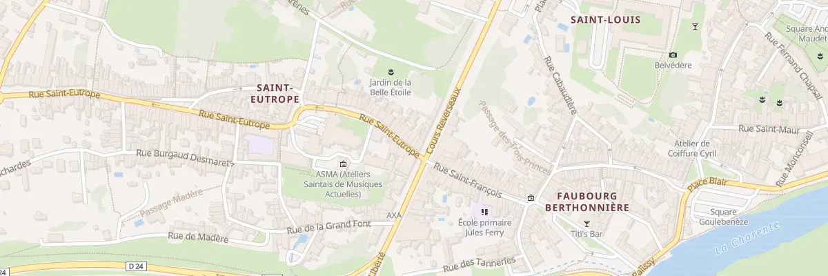 Plan du 6 Rue Saint Eutrope à Saintes