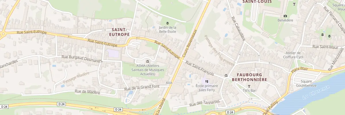 Plan du 3 Rue Saint Eutrope à Saintes