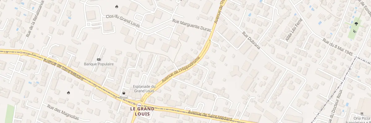 Plan du 205 Av de l’Hippodrome à Eysines