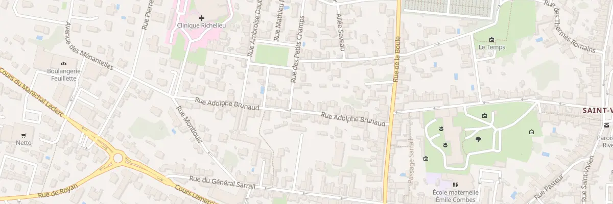 Plan du 38 Rue Adolphe Brunaud à Saintes
