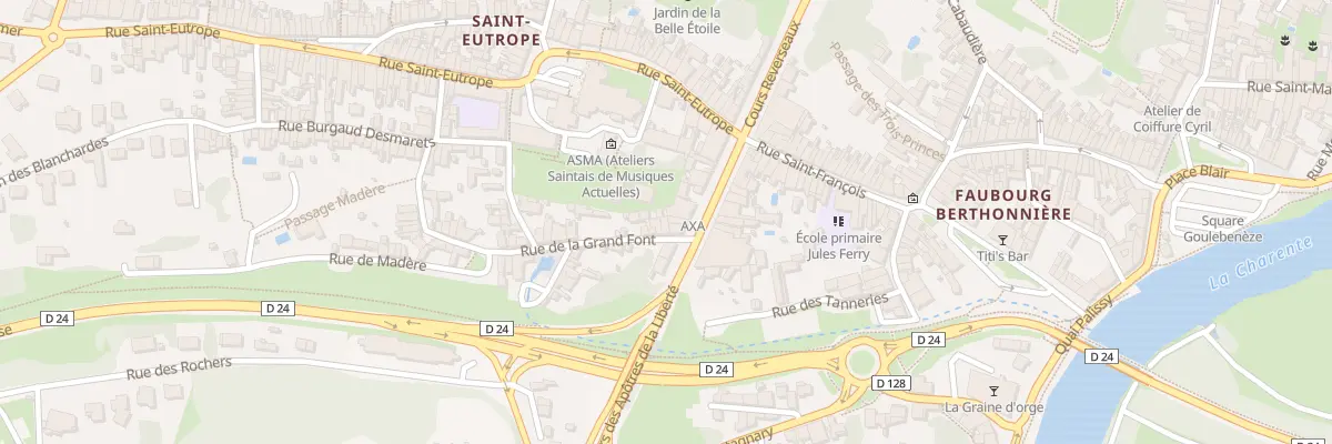 Plan du 2 Rue de la Grand Font à Saintes