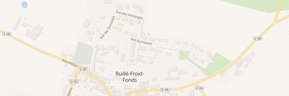 Plan du 2 Rue du Pressoir à Ruillé-Froid-Fonds