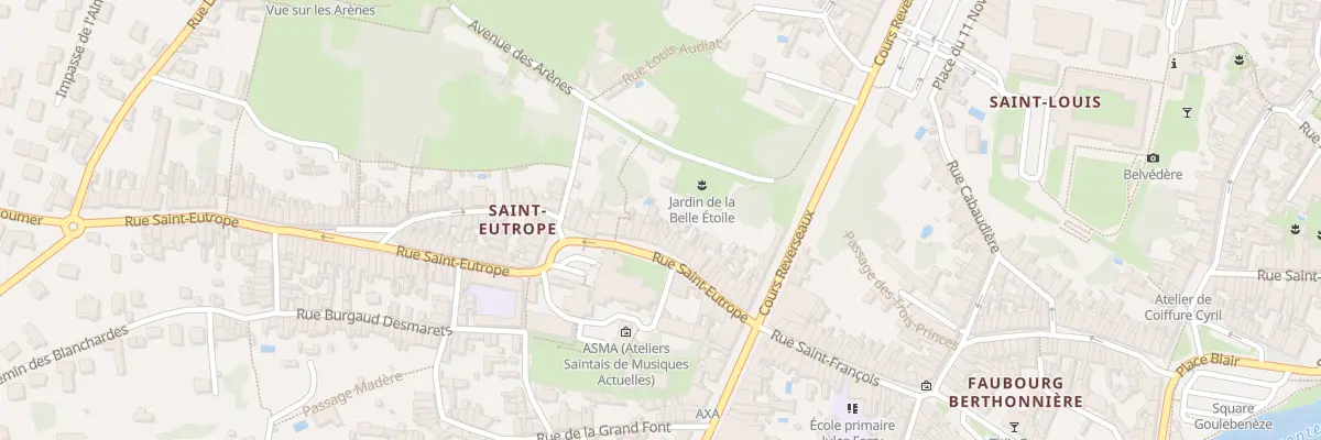 Plan du 32 Rue Saint Eutrope à Saintes