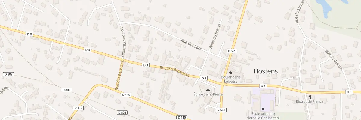 Plan du 8 Rue des Lacs à Hostens