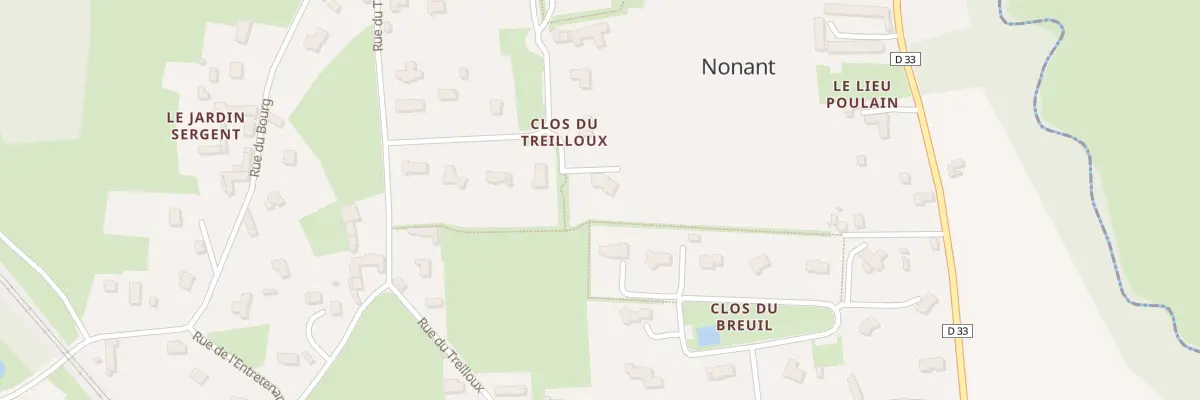 Plan du 10 Rue Clos du Treilloux à Nonant