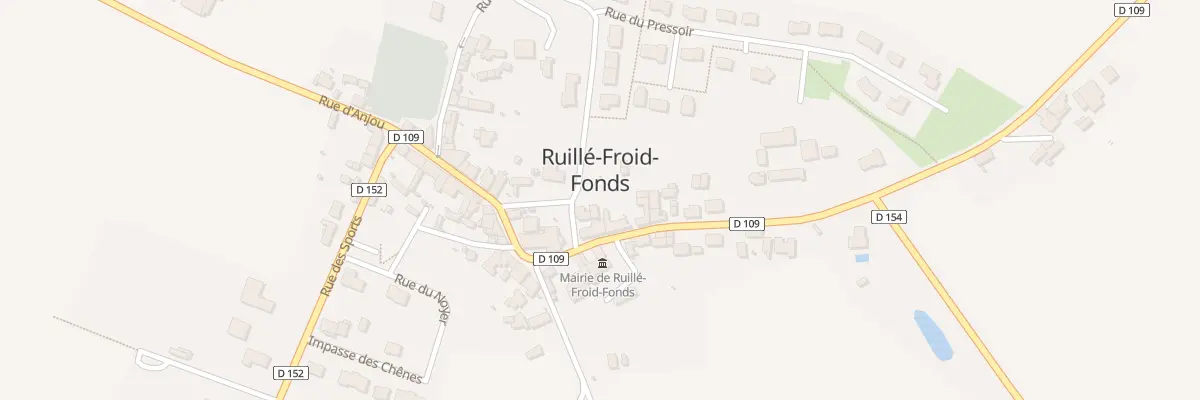 Plan du 1 Rue du Calvaire à Ruillé-Froid-Fonds
