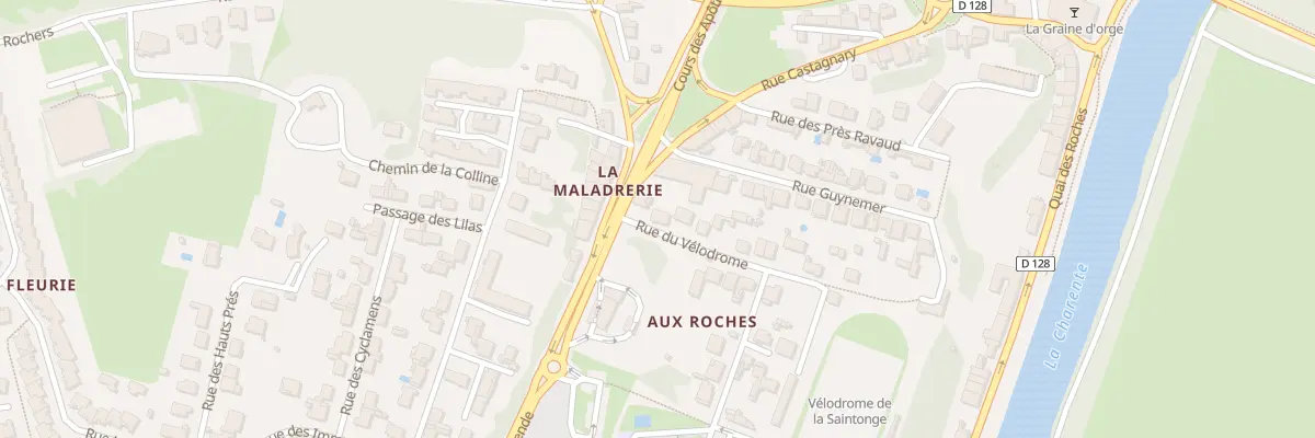 Plan du 1 Rue du Vélodrome à Saintes