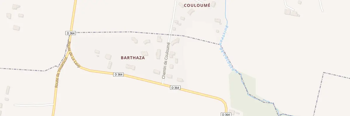 Plan du 9000 Barthaza à Cauna