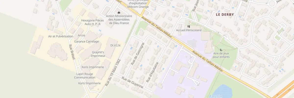 Plan du 1 Rue de Gascogne à Eysines