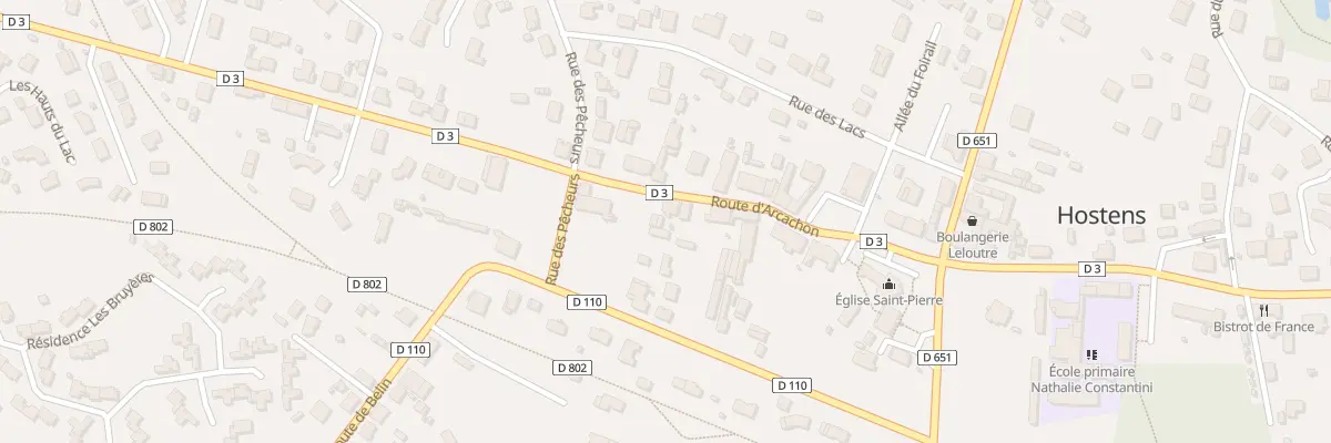 Plan du 10 Rte d’Arcachon à Hostens