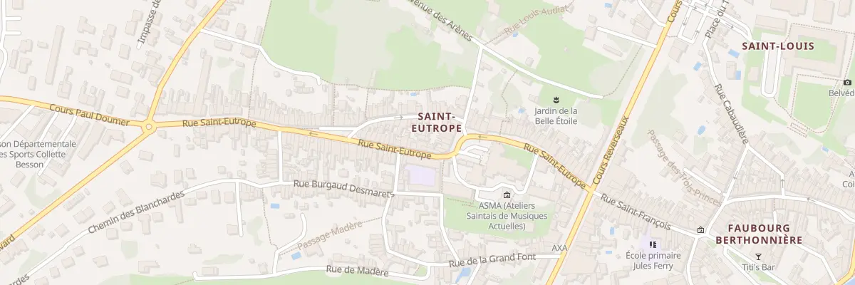 Plan du 70 Rue Saint Eutrope à Saintes
