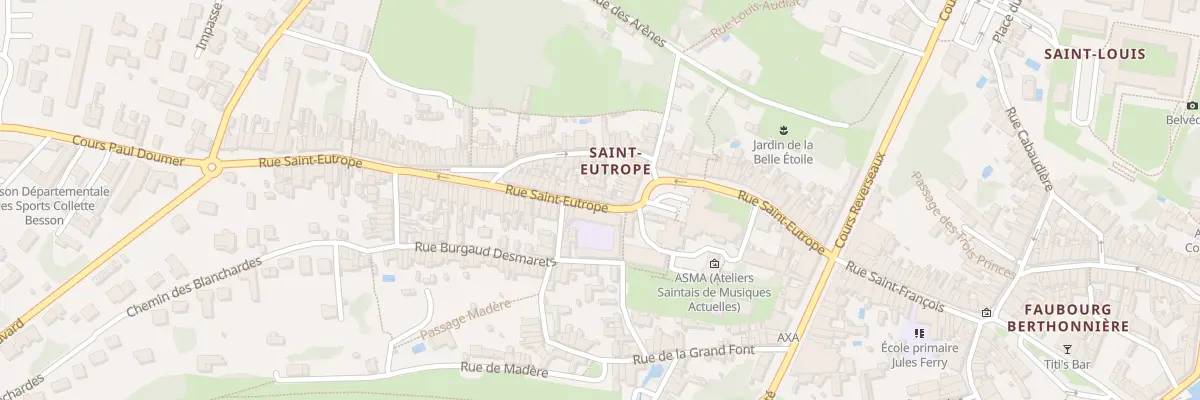 Plan du 68 Rue Saint Eutrope à Saintes