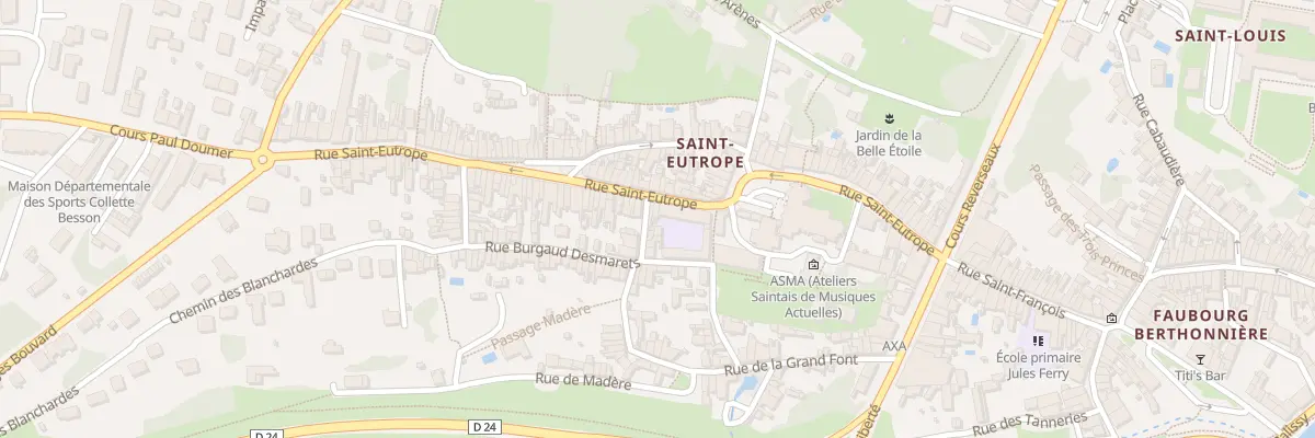 Plan du 25 Rue Saint Eutrope à Saintes