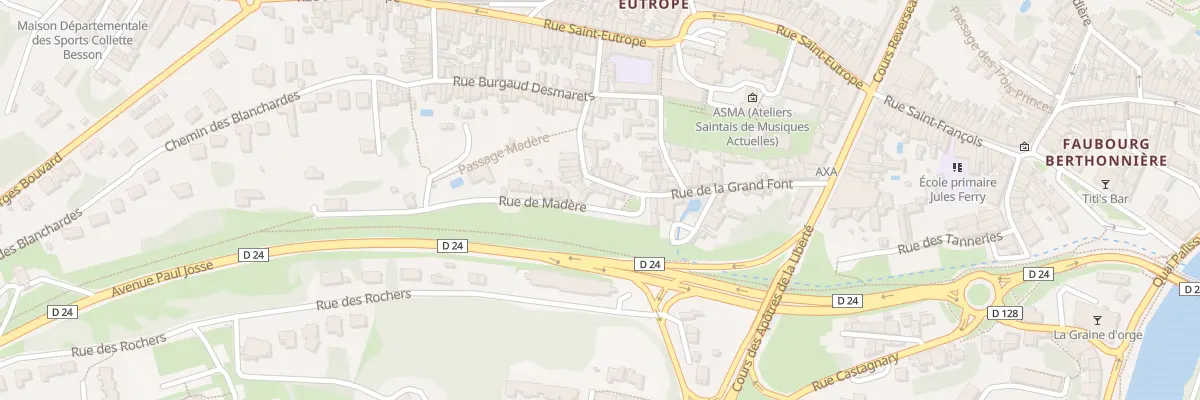 Plan du 29 Rue de la Grand Font à Saintes