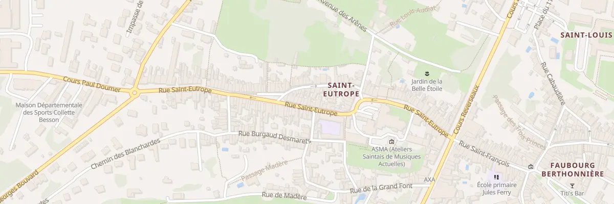 Plan du 82 Rue Saint Eutrope à Saintes