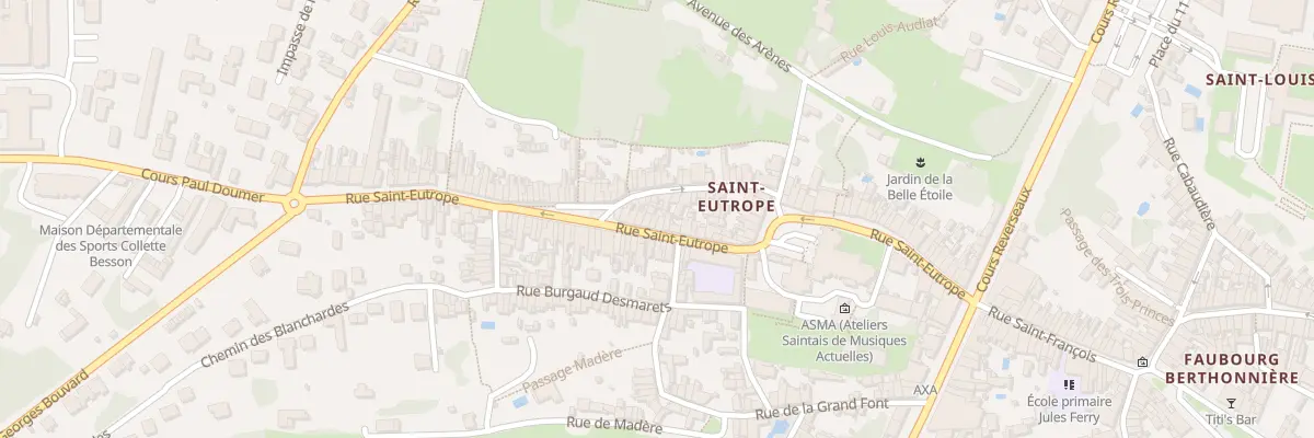 Plan du 84 Rue Saint Eutrope à Saintes