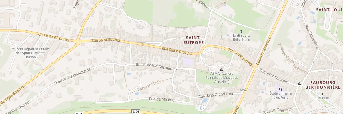 Plan du 35 Rue Saint Eutrope à Saintes