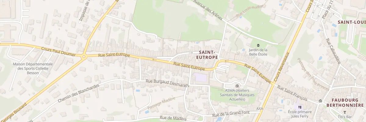 Plan du 86 Rue Saint Eutrope à Saintes