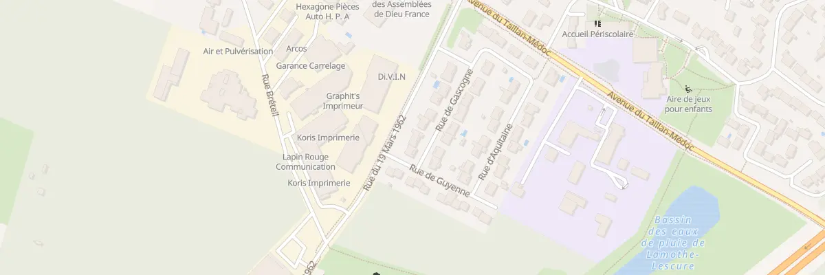 Plan du 12 Rue de Gascogne à Eysines
