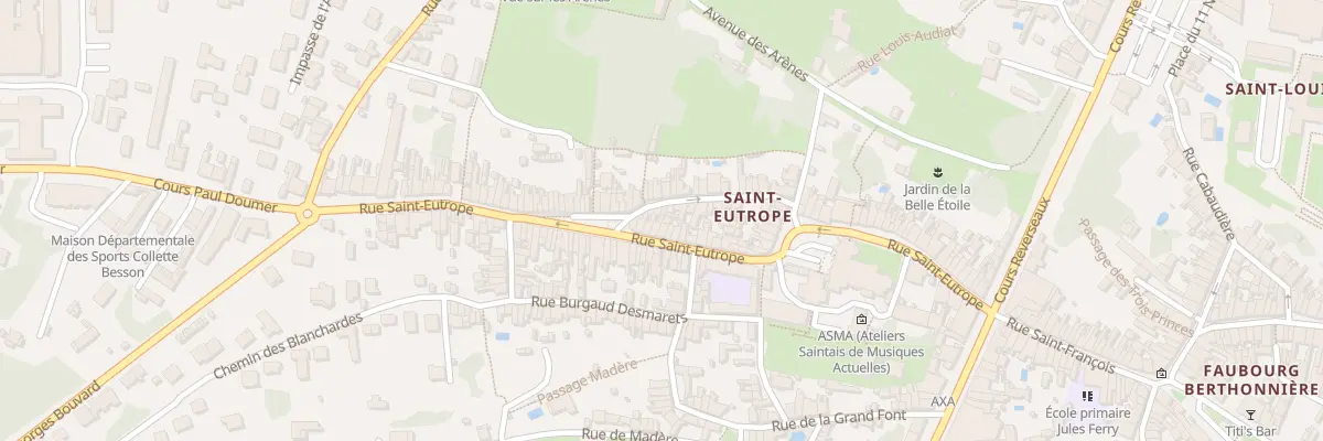 Plan du 88 Rue Saint Eutrope à Saintes
