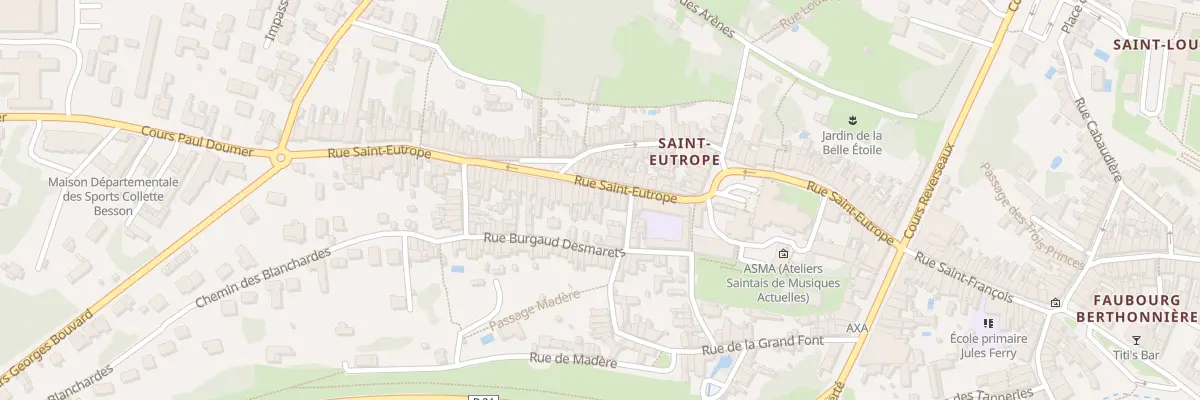 Plan du 37B Rue Saint Eutrope à Saintes