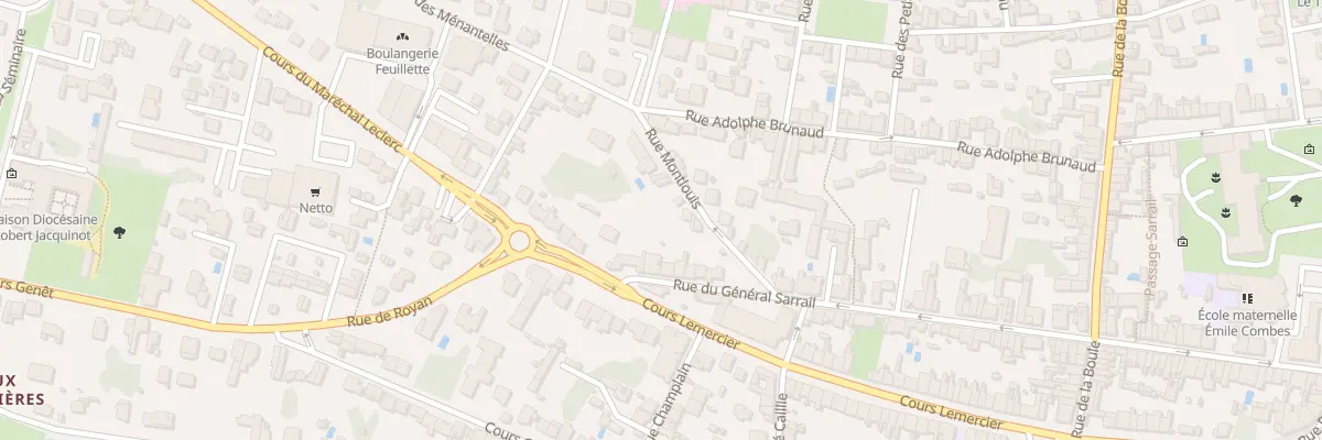 Plan du 110 Rue du Général Sarrail à Saintes