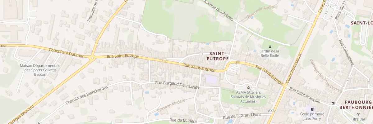 Plan du 90 Rue Saint Eutrope à Saintes