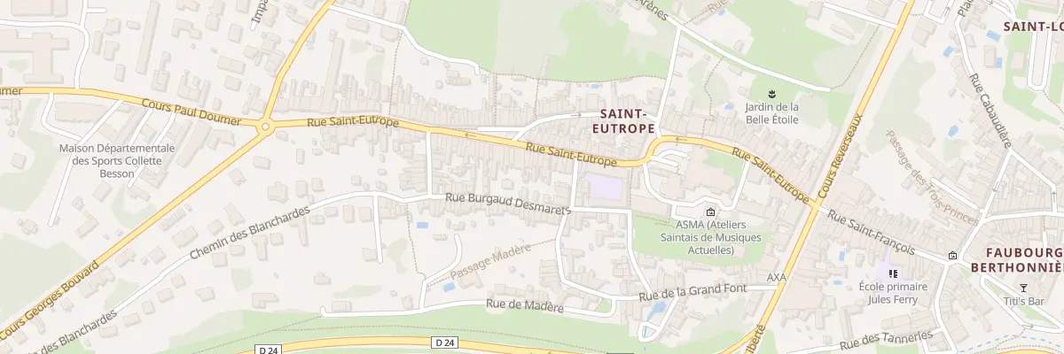 Plan du 45 Rue Saint Eutrope à Saintes