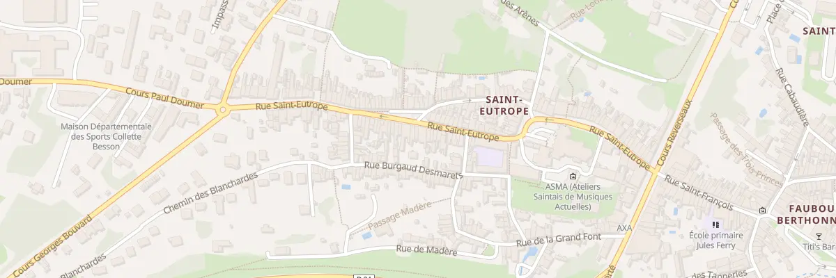 Plan du 51 Rue Saint Eutrope à Saintes
