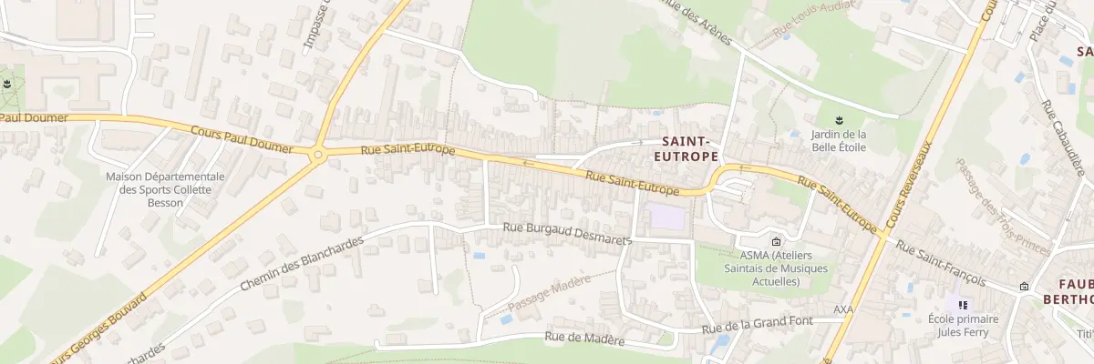 Plan du 57 Rue Saint Eutrope à Saintes