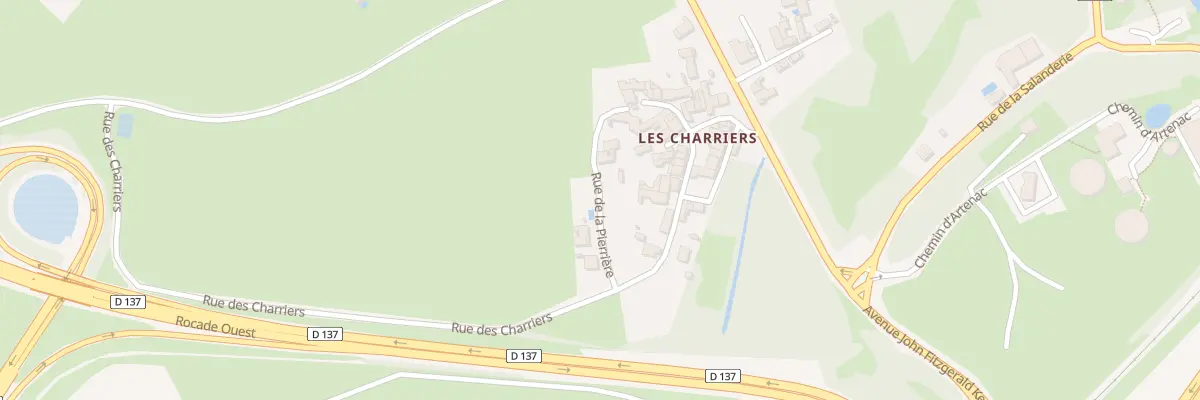 Plan de la Rue des Pontets à Saintes