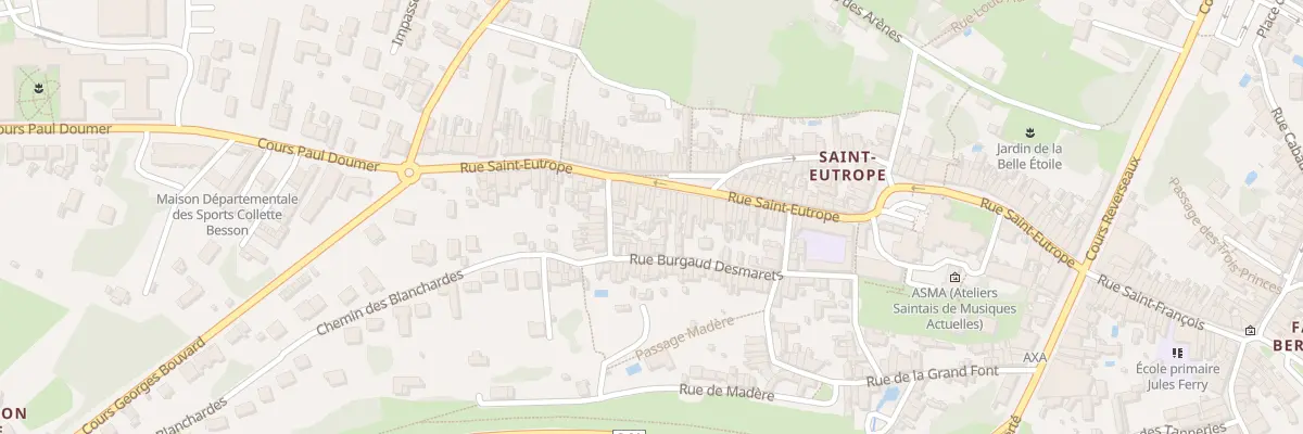 Plan du 67 Rue Saint Eutrope à Saintes