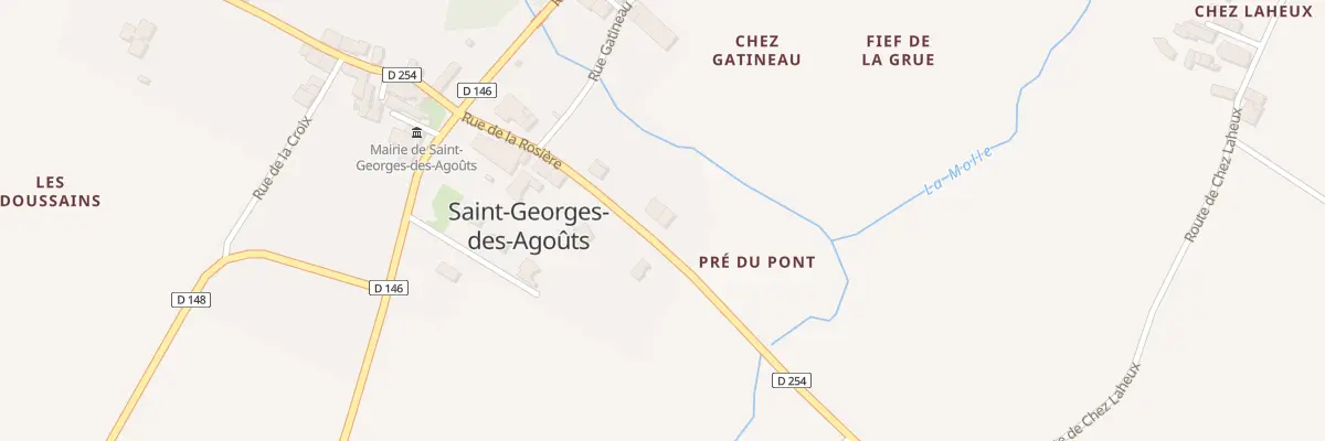 Plan du 9 Rue de la Rosiere à Saint-Georges-des-Agoûts